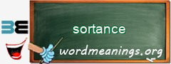 WordMeaning blackboard for sortance